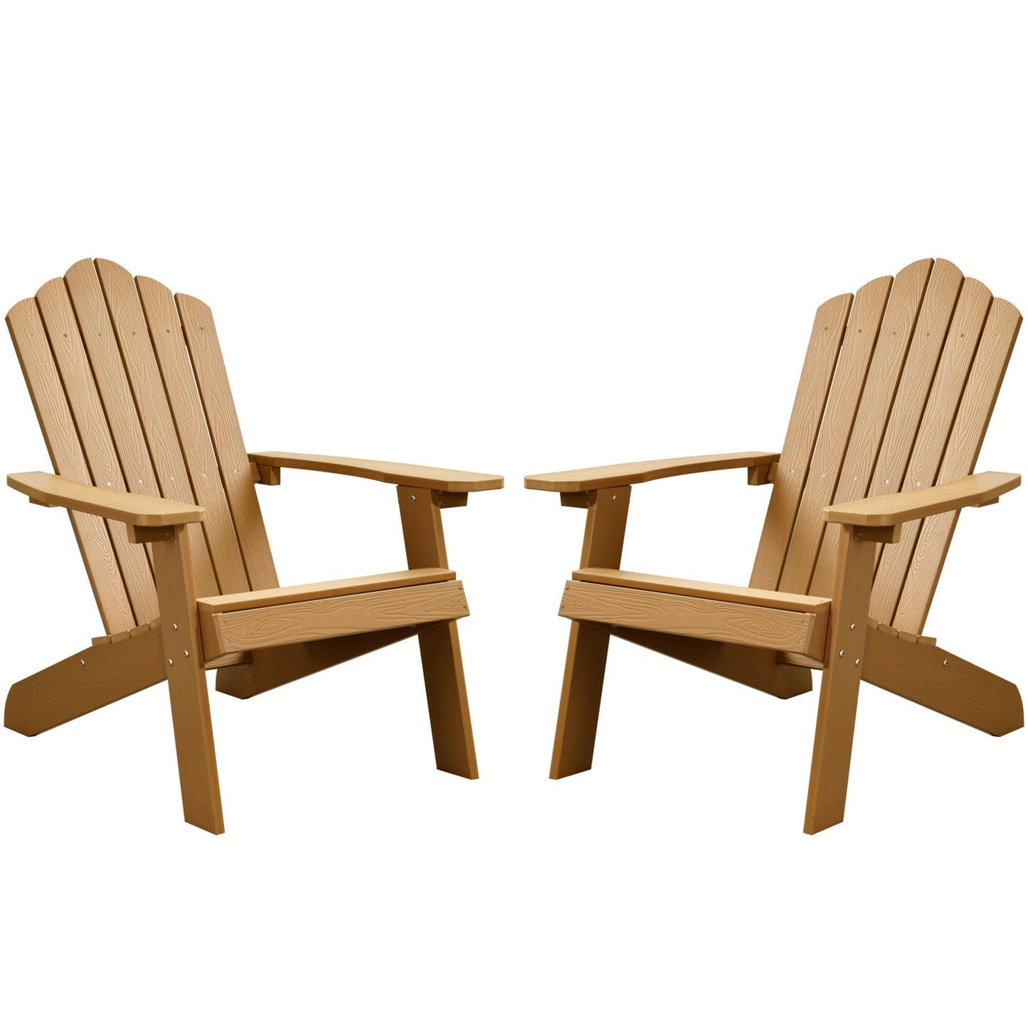 COCABAY Adirondack Chairs of 2 Classic Weather Resistant Patio Chair Outdoor Adirondack Chair for Deck Garden and Backyard